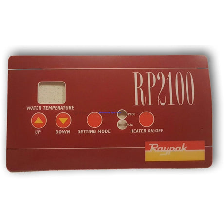 Raypak RP2100 Thermostat Overlay (Decal/Sticker/Label) - Gas Pool & Spa Heaters - Heater and Spa Parts