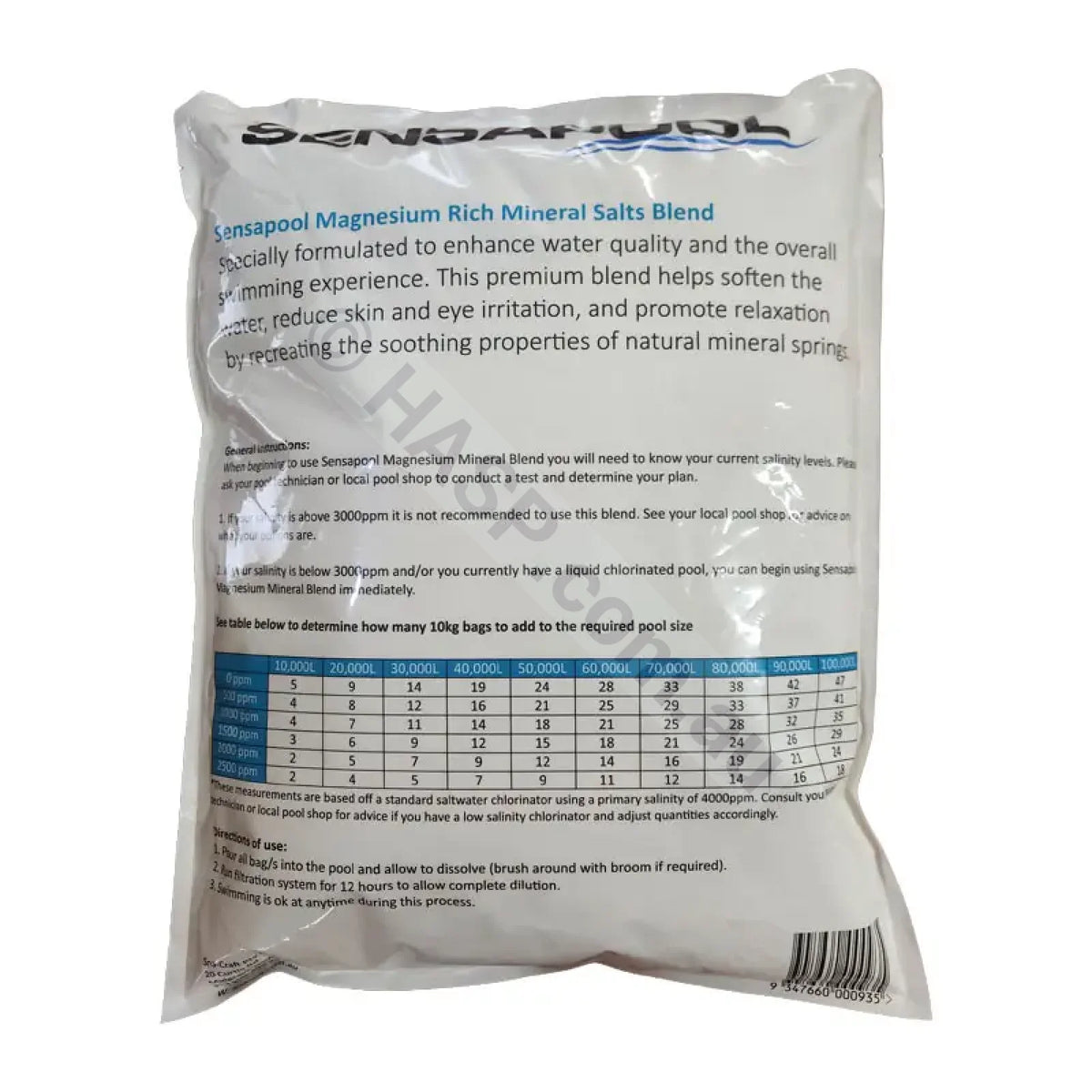 Sensapool 10kg Magnesium Mineral Blend