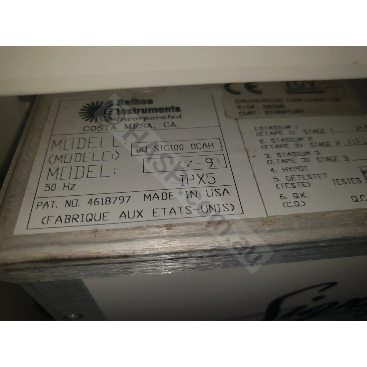 Signature Spas Sig100 - DU-SIG100-DCAH Balboa Instruments - Heater and Spa Parts