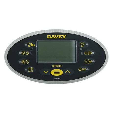Sp 1200 Touchpad - Davey Spaquip Spapower Oval Style For Spa Quip Sp1200 Control Panel