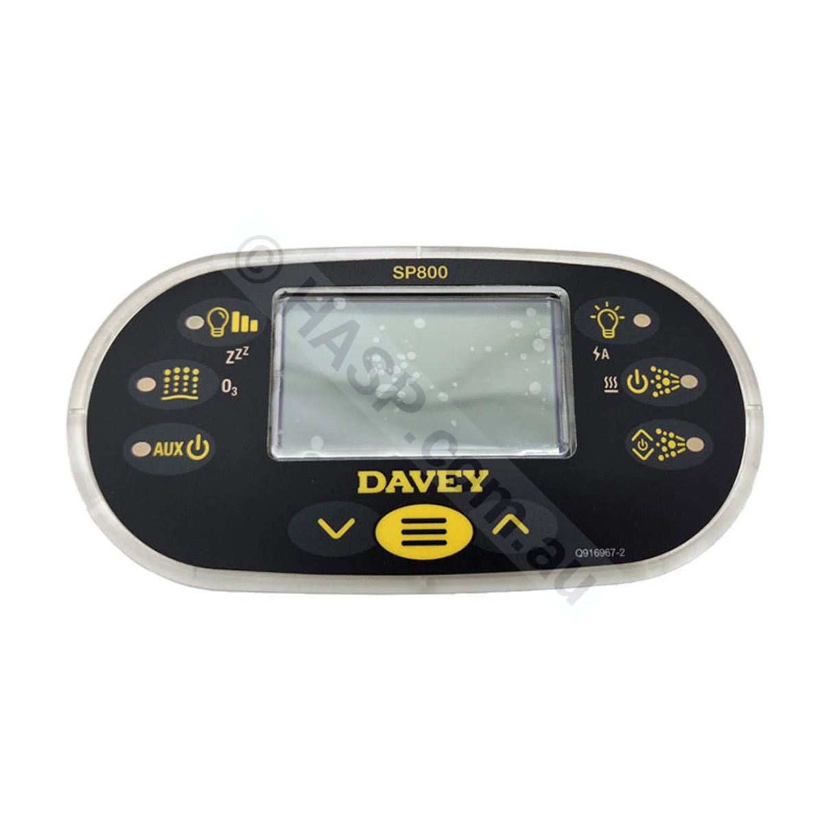 SP 800 Touchpad - Davey SpaQuip SpaPower 800 - Racetrack Style for Davey Spa Quip SP800 - Control Panel - Touchpad