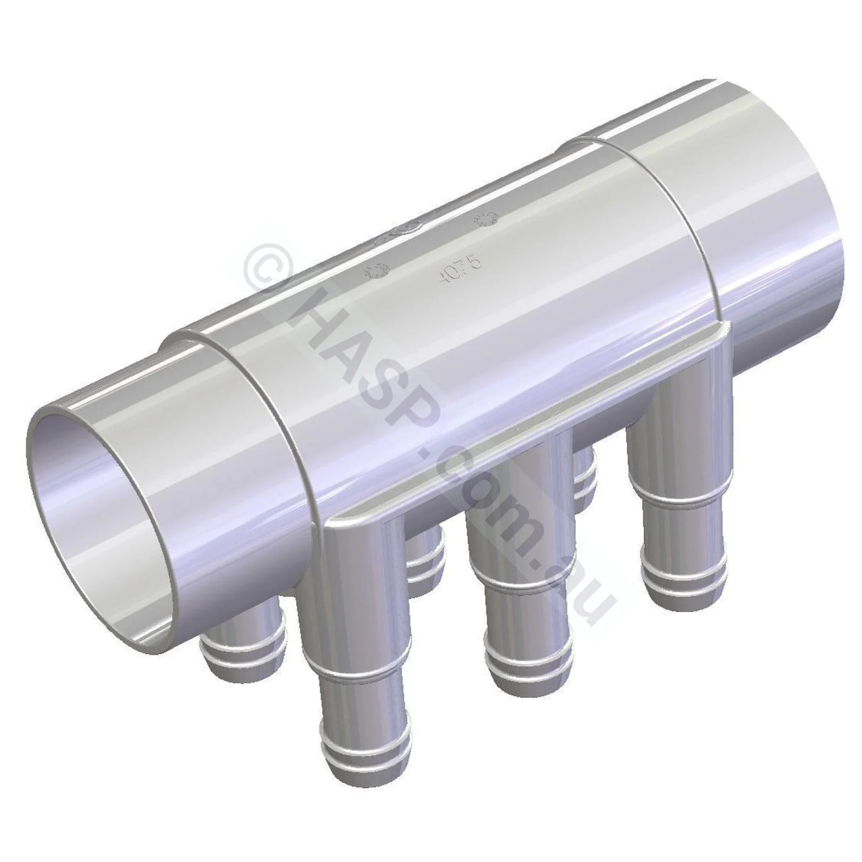 Spa Jet Manifold - 50mm pipe to 3/4"/19mm Jet Hose - 6 Port - Heater and Spa Parts