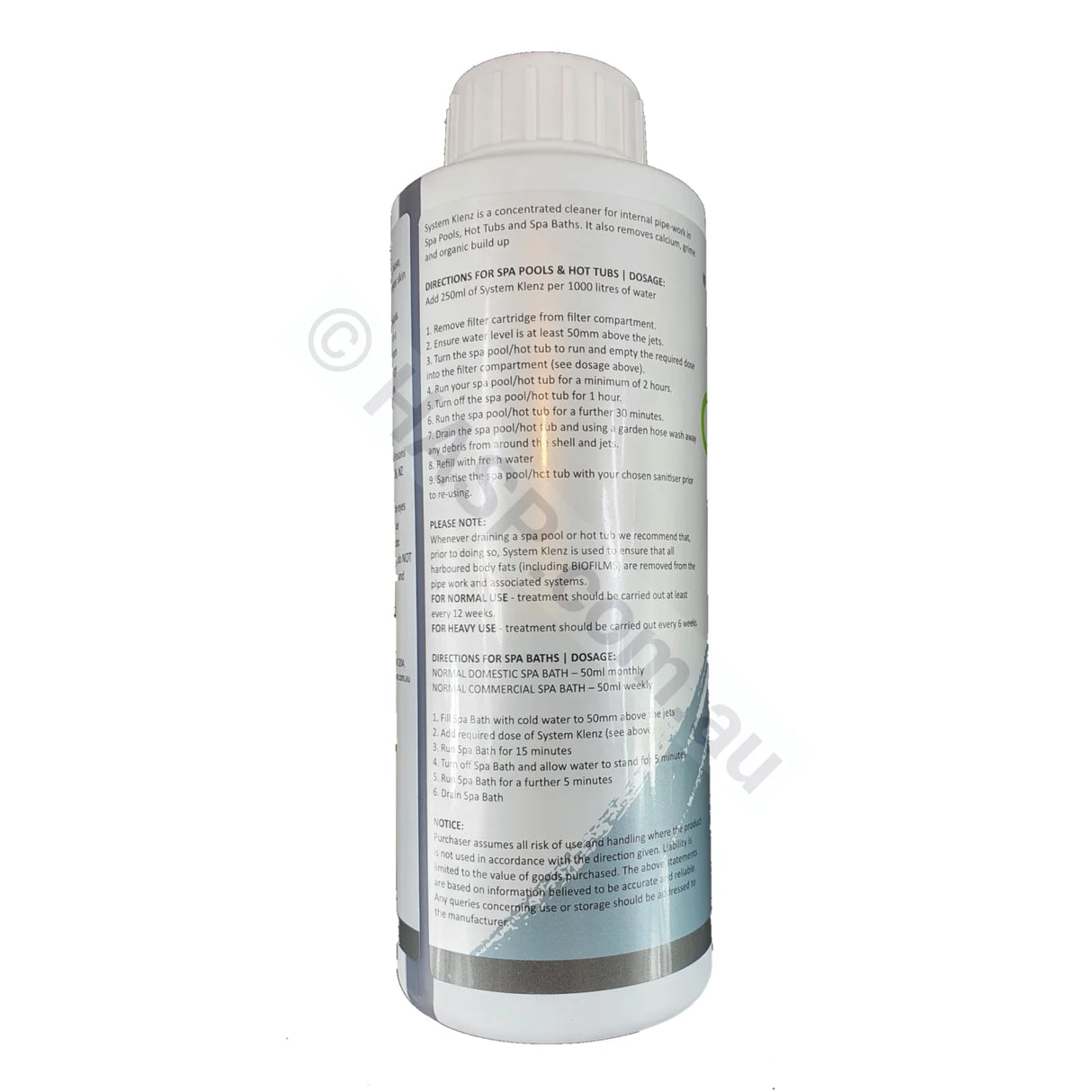 SpaCare System Klenz - Pipe Cleaner Degreaser - 500ml - Heater and Spa Parts