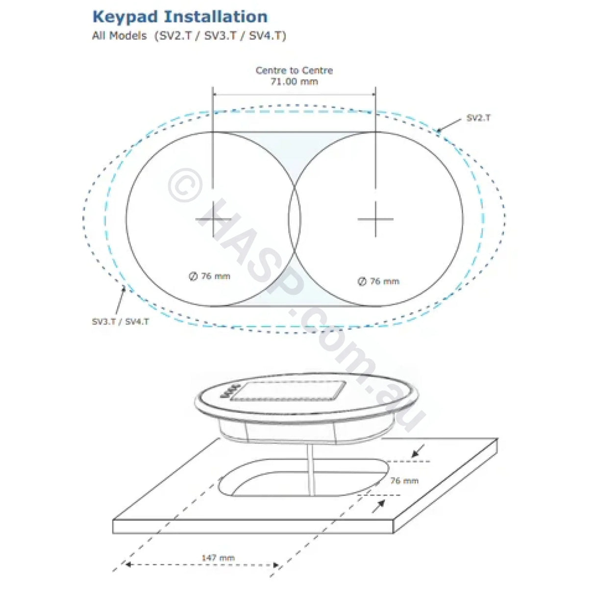 SpaNET SV2 - SV-2T VSX2 and XS-2000 Touchpad Keypad Control Pad Touchpads