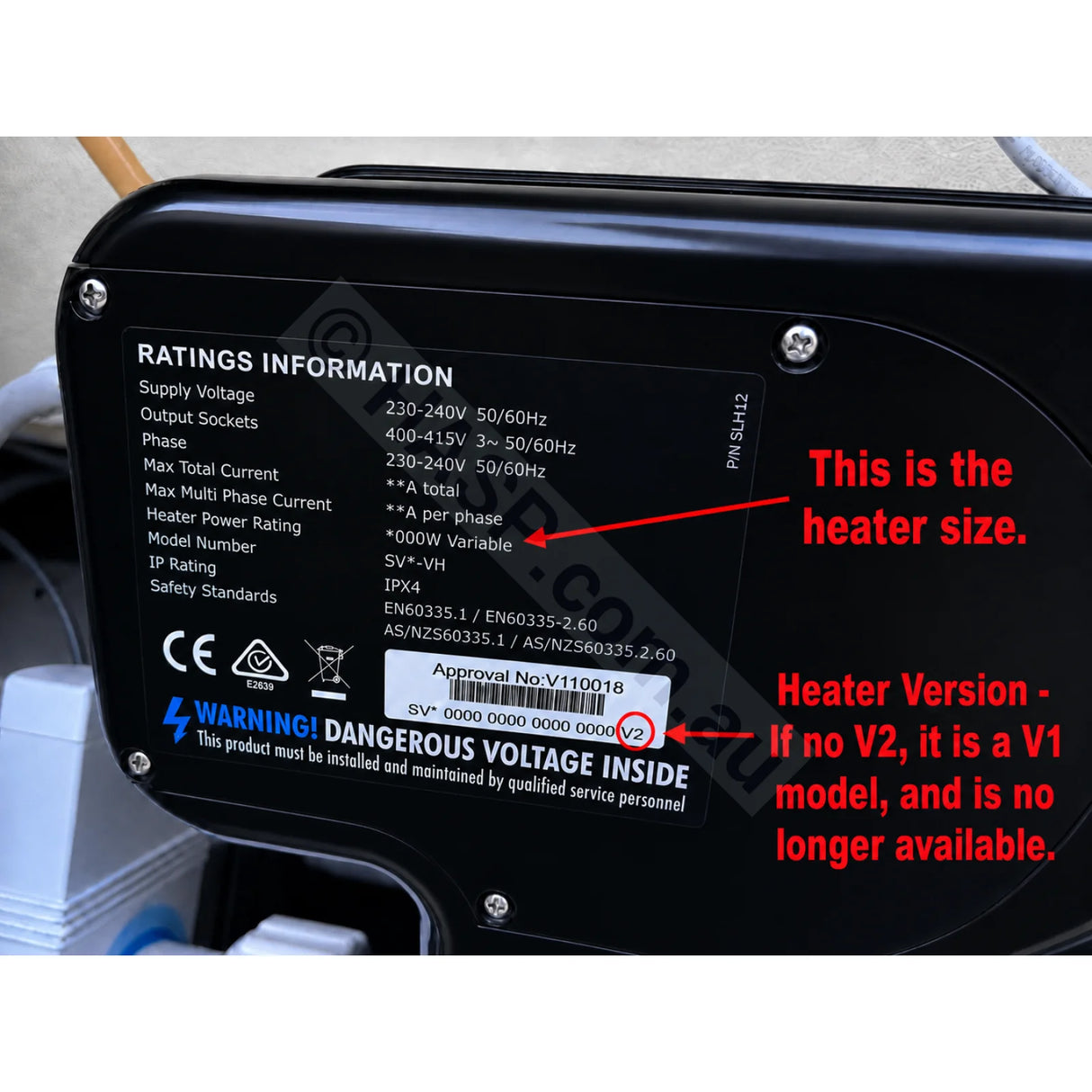 SpaNET SV2 SV3 SV4 V2 Heaters - Variable Output Heater Assemblies - 3000w 5500w 6000w - heater parts