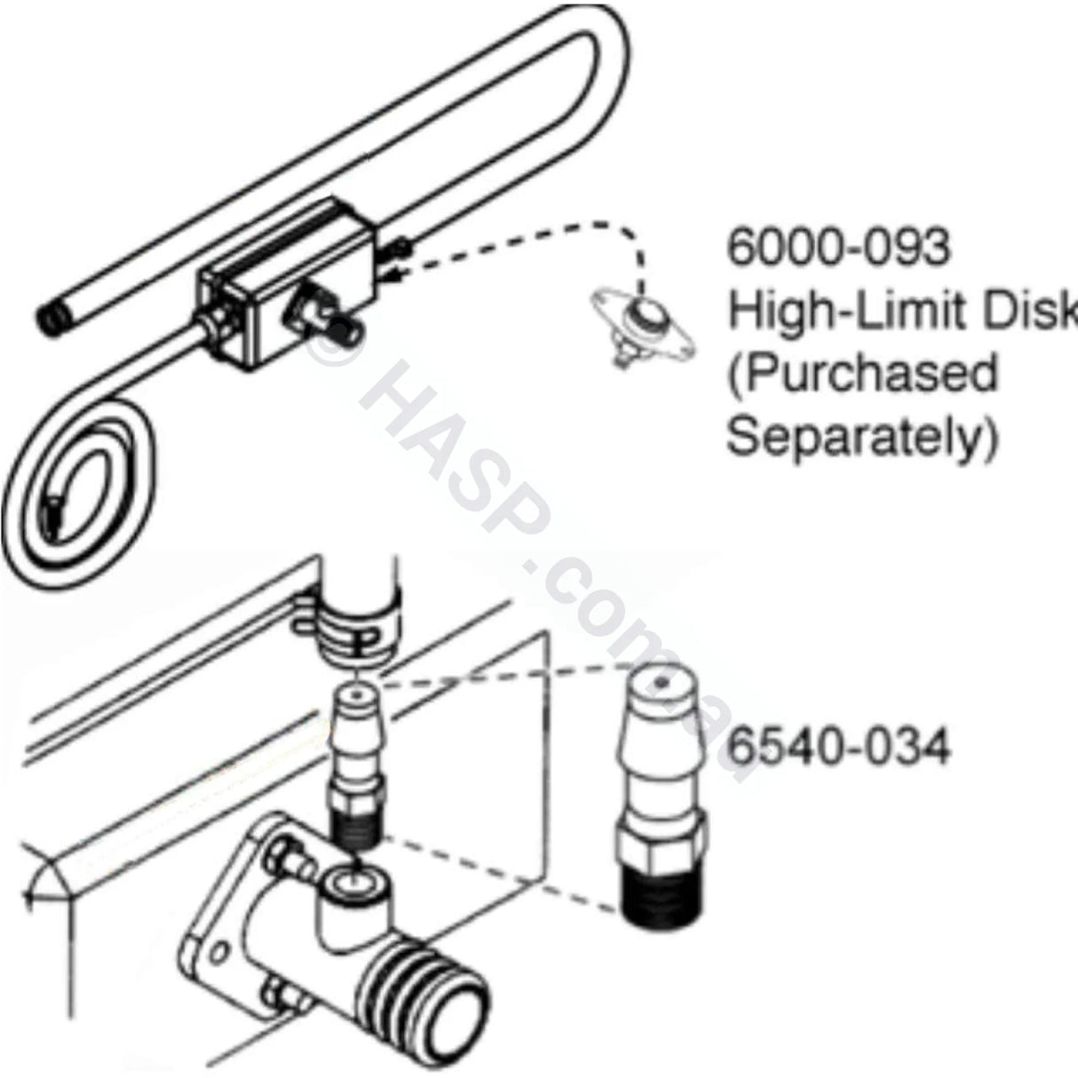 Sundance Spas Titanium Heater Assembly 2.9kW - Laing - Heater and Spa Parts