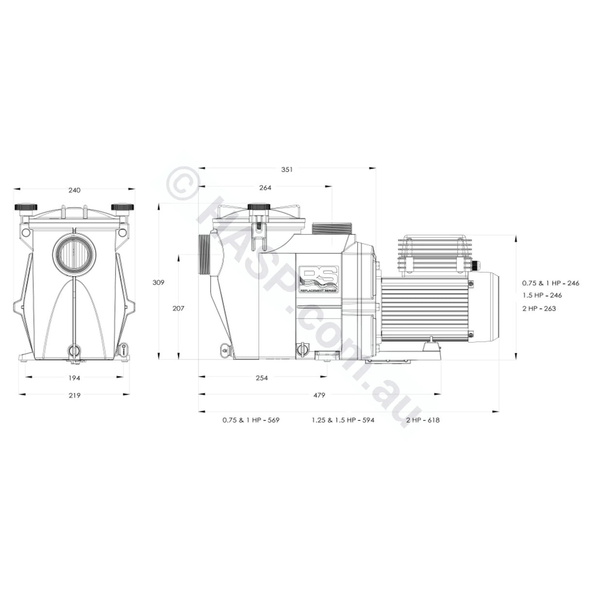 Theralux Theraflo Tvs Multi Speed Pool Pumps Circulation / Filtration