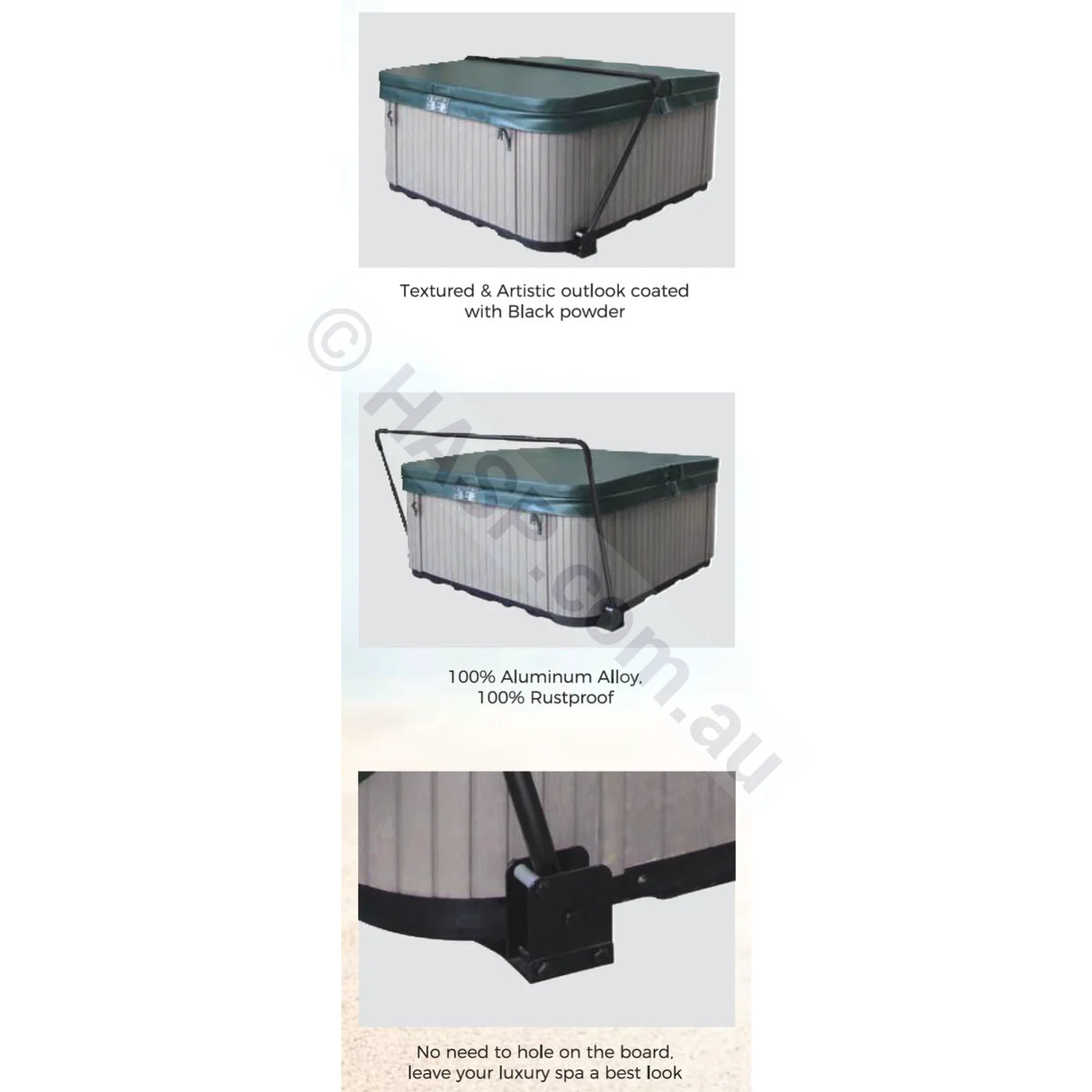 Under Mount Spa Cover Lifter - Cabinet Free Cover Lifters