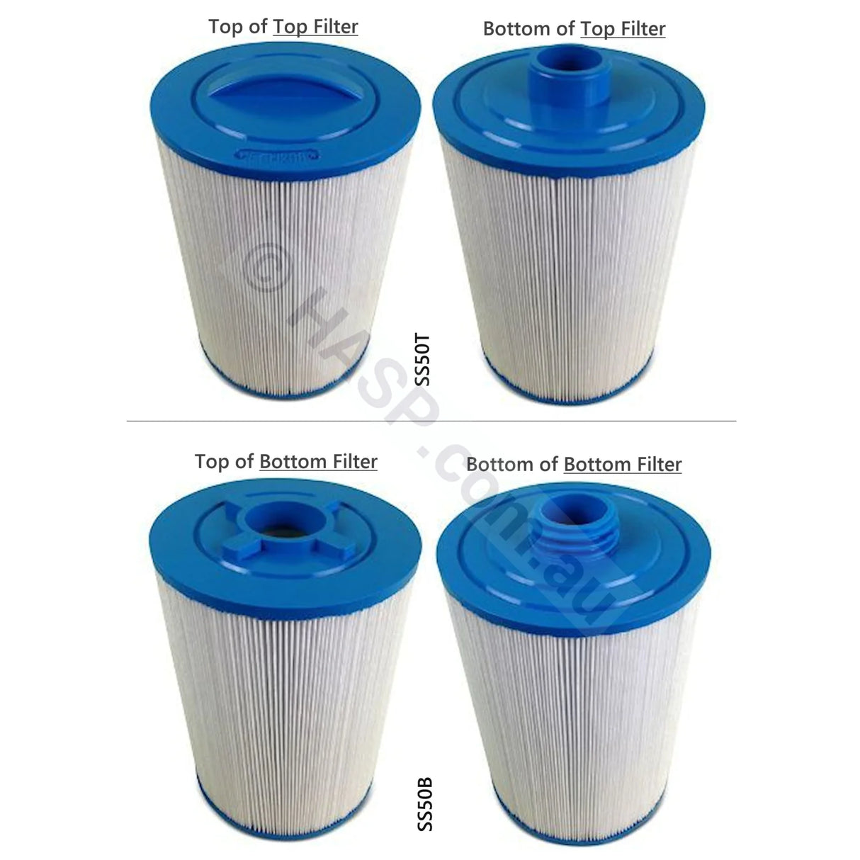 Upper & Lower Spa Filter Cartridges - Sapphire Signature Others Top Bottom