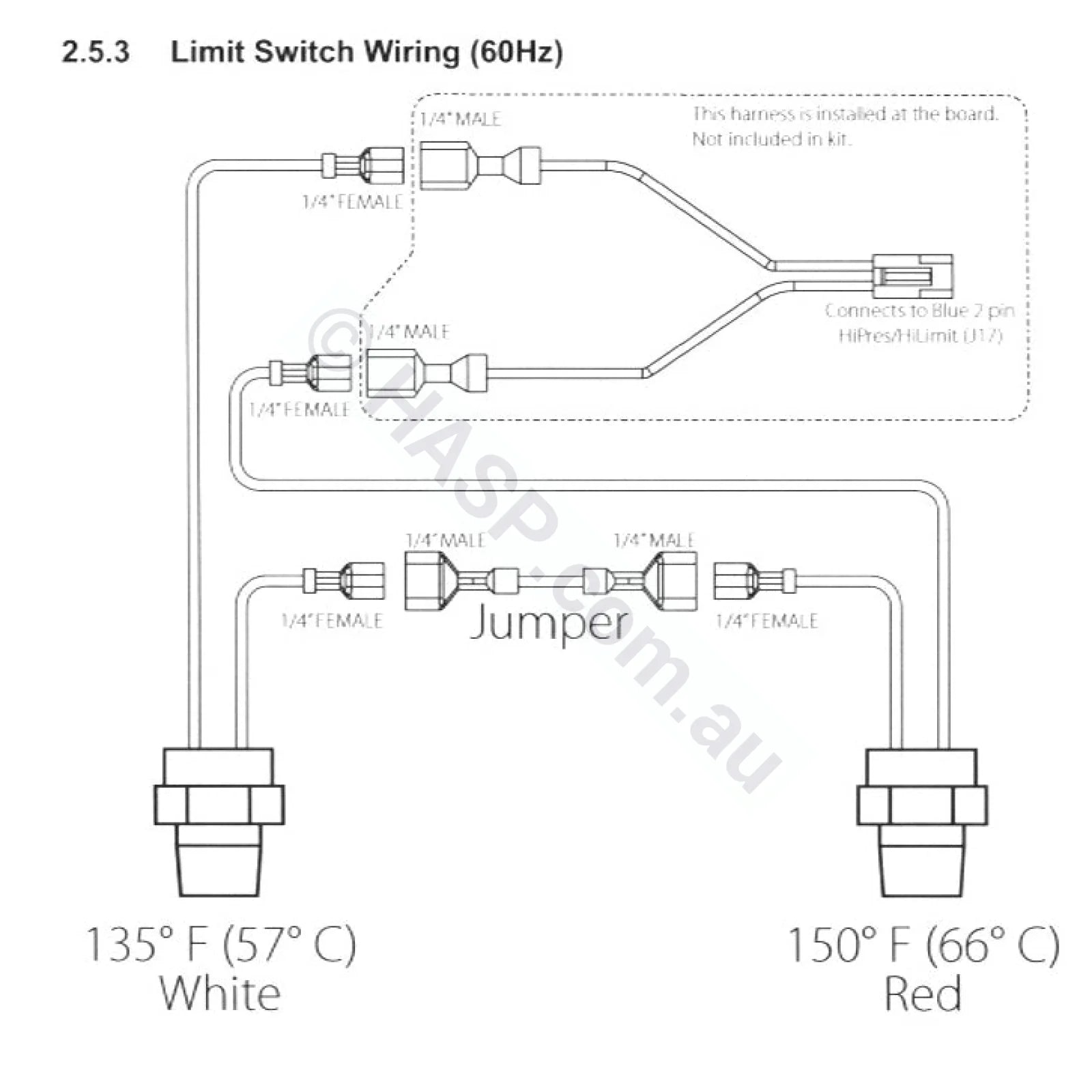 Zodiac Jxi / Astralpool Ixi High Limit Temp Sensor Kit