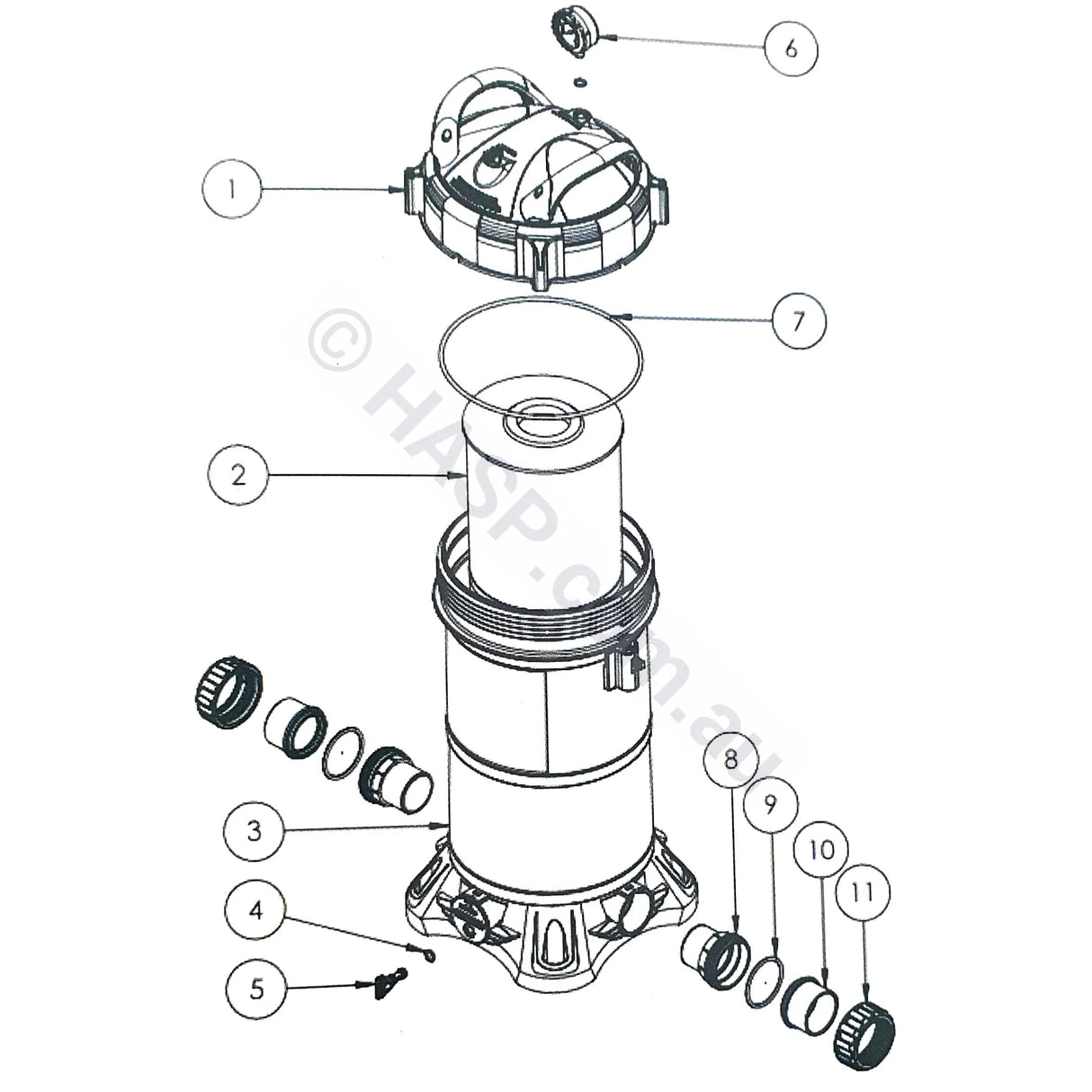 O-Ring for Astralpool Hurlcon ZX Cartridge Filters - Heater and Spa Parts