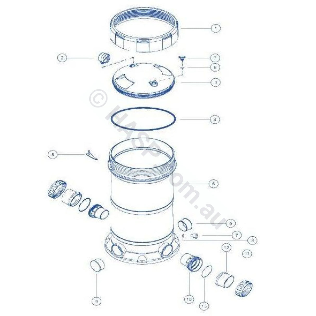 O-Ring for Astralpool Hurlcon ZX Cartridge Filters - Heater and Spa Parts