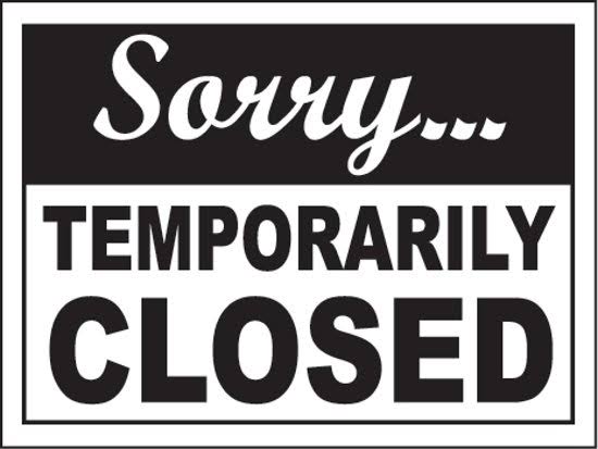 Closed 18/11 thru 28/11