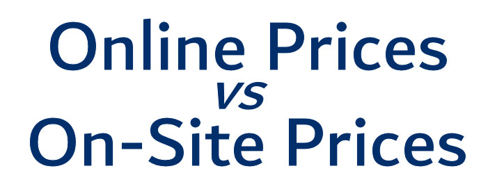 Online "Internet" Prices vs Prices charged by Service People