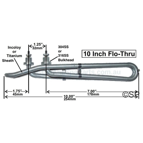 1.3kW Universal 10" Spa Heater Element - Gecko Hydroquip HotSpring - Heater and Spa Parts