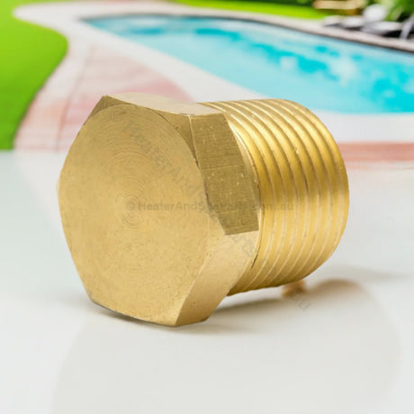 1/4’ Male Hex Brass Plug - ~13Mm Thread