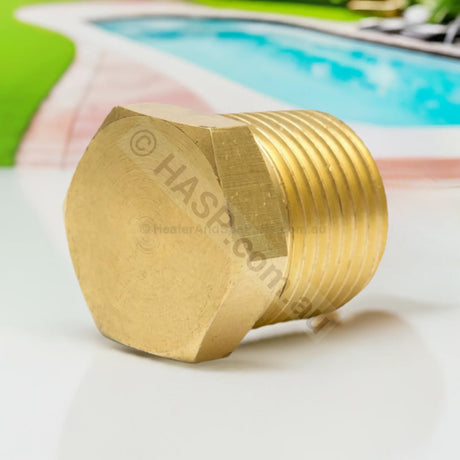 1/4’ Male Hex Brass Plug - ~13Mm Thread