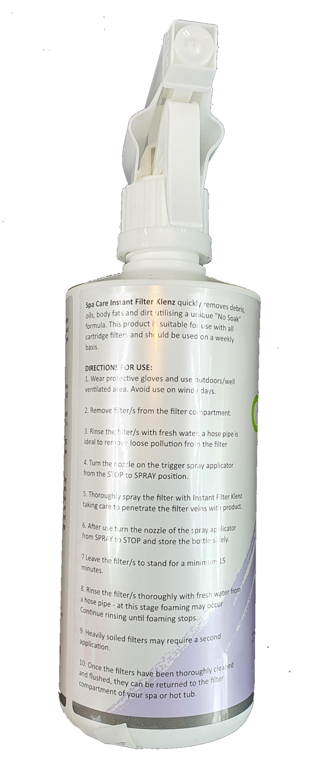 SpaCare Instant Filter Klenz - Cartridge Filter Cleaner 500ml - Heater and Spa Parts