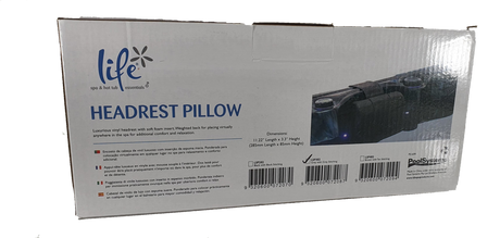 Universal Spa Headrest Pillow - Gray Vinyl - Luxury - Heater and Spa Parts