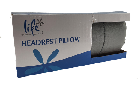 Universal Spa Headrest Pillow - Gray Vinyl - Luxury - Heater and Spa Parts