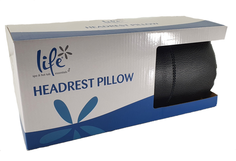 Universal Spa Headrest Pillow - Black Vinyl - Luxury - Heater and Spa Parts