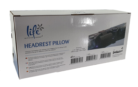 Universal Spa Headrest Pillow - Black Vinyl - Luxury - Heater and Spa Parts