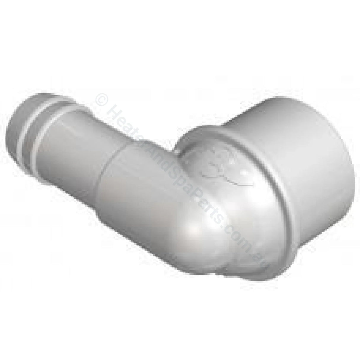 19mm Barb to 25mm Spigot - Barb Adaptor - 90° Angle - Heater and Spa Parts