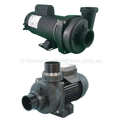 2.0HP - 1-Speed - SpaQuip MaxiFlow Spa Pumps - Q6883 / A7134075 - Heater and Spa Parts