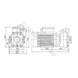 2.0HP 2-Speed - Davey QB2002 - Spa Jet Booster Pump - 50mm - Jet Pumps