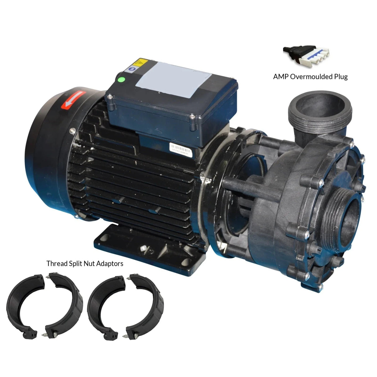 2.5 Hp Maxi-Flow Single Speed Spa Pump Replacement - Q6884 / 7252Ste-A17 2.5Hp 1-Speed Amp Plug
