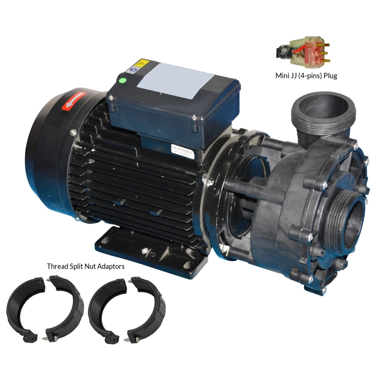 2.5 Hp Maxi-Flow Two Speed Spa Pump Replacement - Q6888 Q6808 2.5Hp 2-Speed Mini Jj Plug See Notes