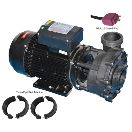 3.0 Hp / 3.5 Maxi-Flow Single Speed Spa Pump Replacement S - Q6885 3Hp 1-Speed Mini Jj Plug See