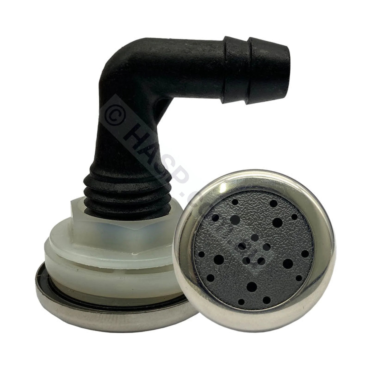 Edgetec O2 Air Injector - Graphite Grey w Stainless Steel Escutcheon - 33.5mm - Obsolete (No Longer Available) - Pool &
