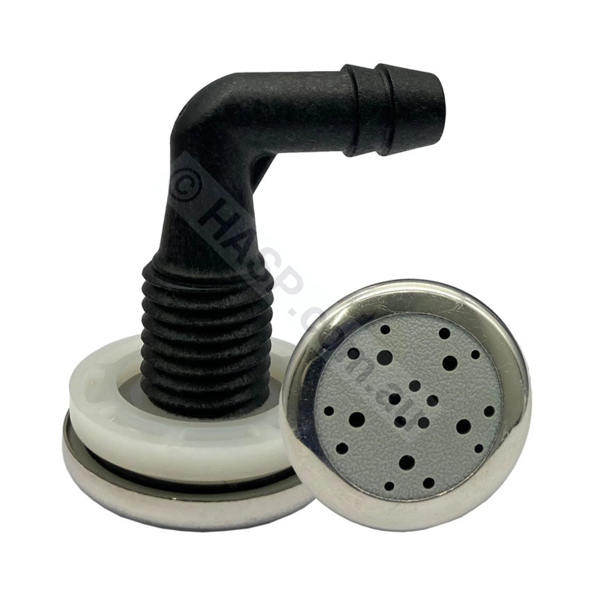 Edgetec O2 Air Injector - Light Grey w Stainless Steel Escutcheon - 33.5mm - Obsolete (No Longer Available) - Pool & Spa