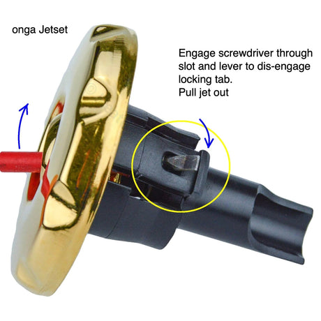 Onga Jetset and Jetstream Spa bath Jets - 69mm - White - Heater and Spa Parts