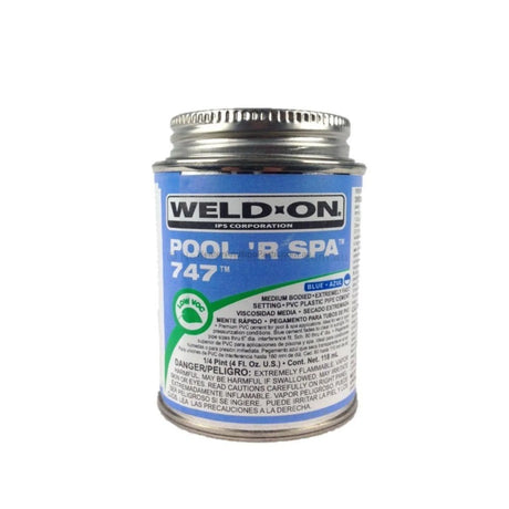 747 IPS Weld-on Pool 'R Spa Glue - 118mL - Blue - Heater and Spa Parts