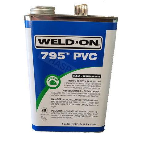 795 IPS Weld-on Pool 'R Spa Glue - 1 Gallon / 3.785L - Clear - Heater and Spa Parts