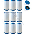 9-Pack 215mm X 125mm Vortex® VX 30 Compatible Pleated Filter - Twist Lock - Camlock Cartridge Filters