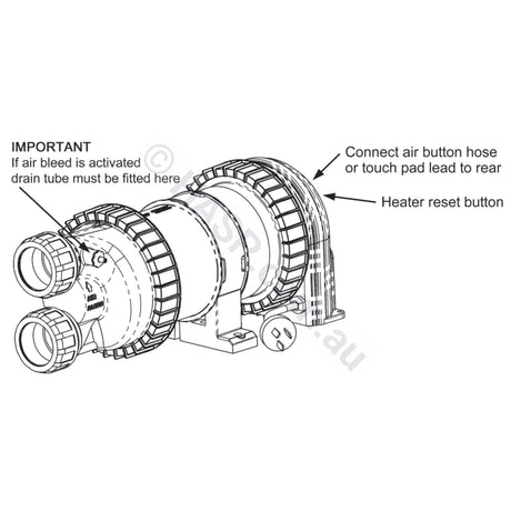 Davey Celsior Spa Bath Pumps - C200 Series - Replaces XS200 - 1HP - Heater and Spa Parts