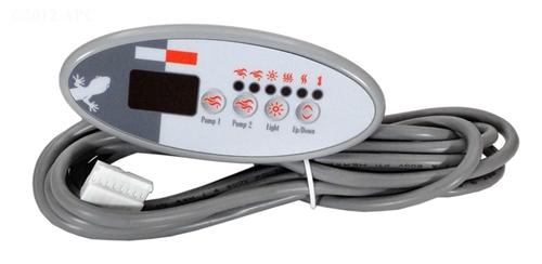 Gecko / Spa Builders TSC-9 / K-9 Oval Panel - 4 button - Microspa SSPA - Heater and Spa Parts