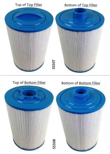 Upper & Lower Spa Filter Cartridges - Sapphire Signature Others Top Bottom
