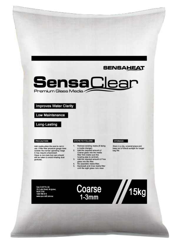 15Kg Glass Filter Media - Coarse & Fine Grades Sensaclear