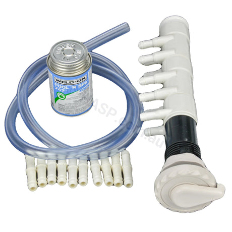 Air Control Kits - For Spas White / 10 Ports