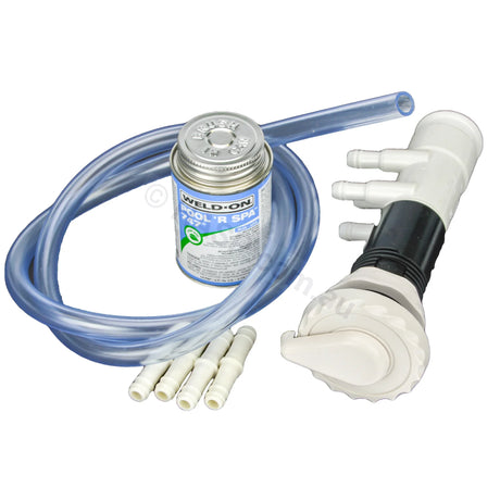 Air Control Kits - For Spas White / 4 Ports