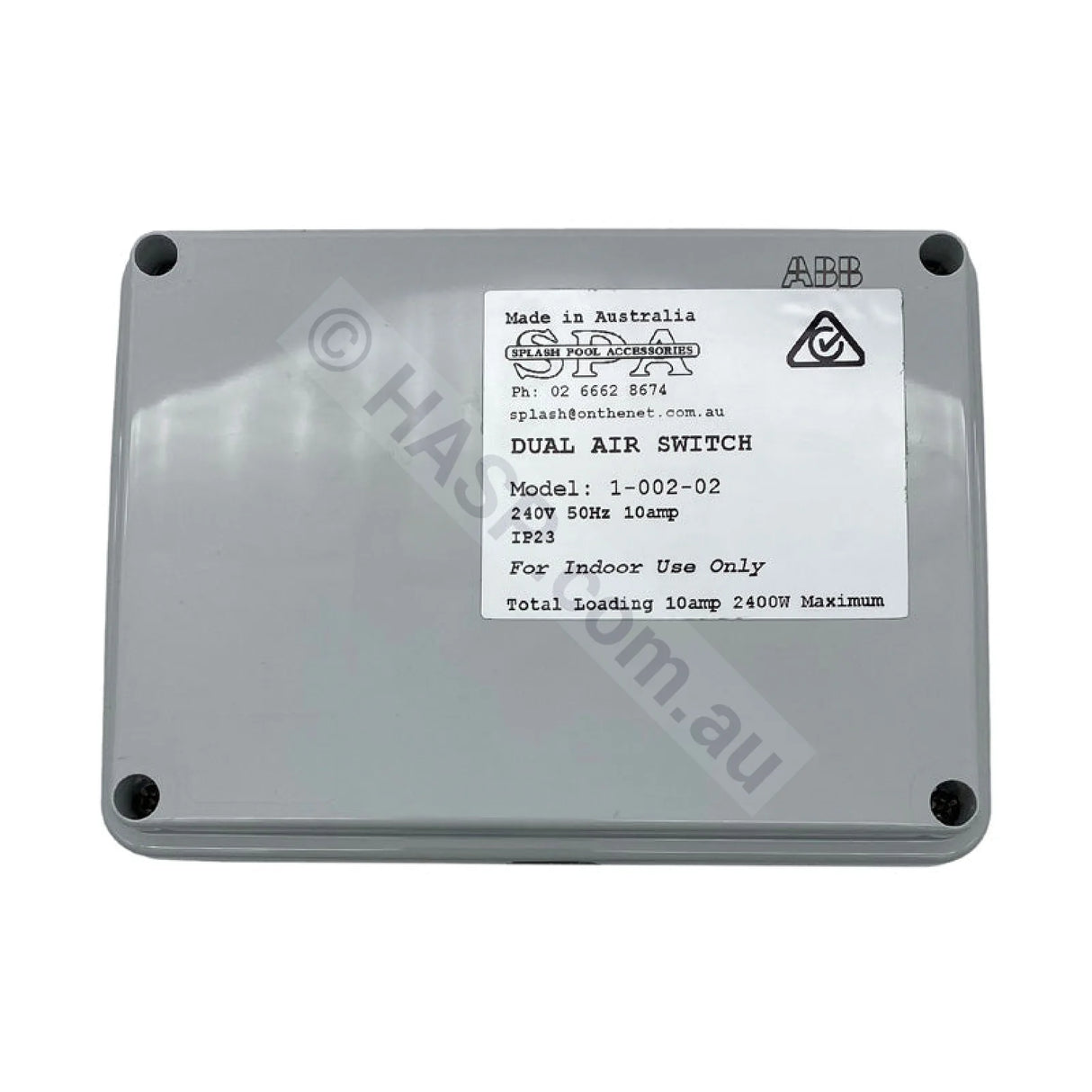 Air Switch Box Double Outlet 10amp