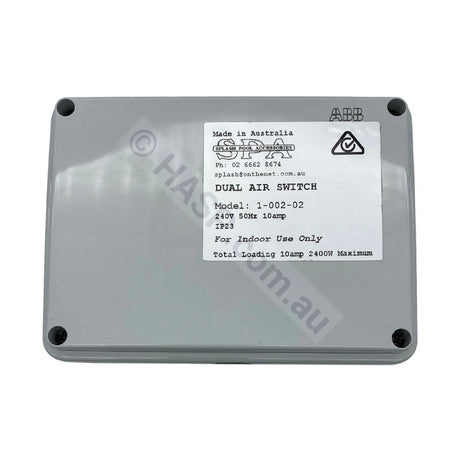 Air Switch Box Double Outlet 10amp