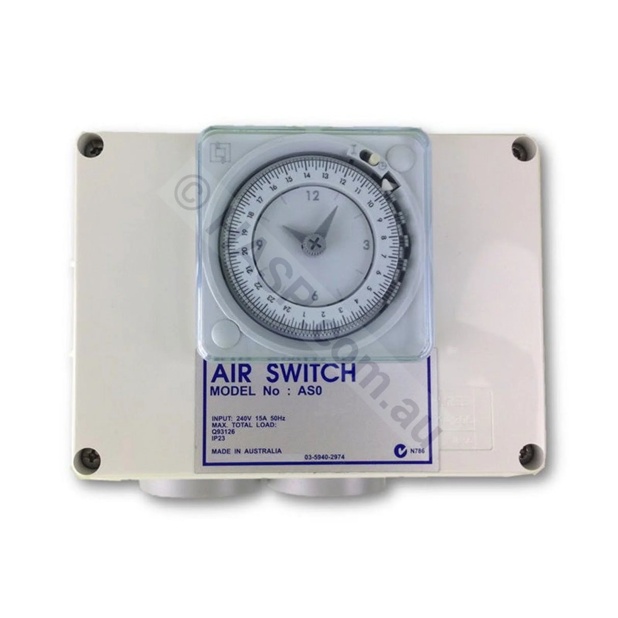 Air Switch Box Double Outlet 15amp with Time Clock