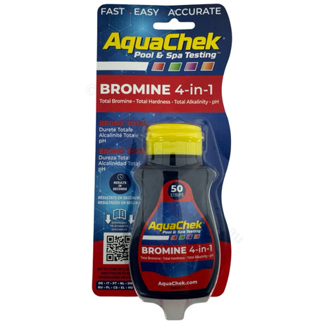 Aquachek Bromine 4 In 1 Test Strips - Ph Total Alkalinity Hardness Chemicals