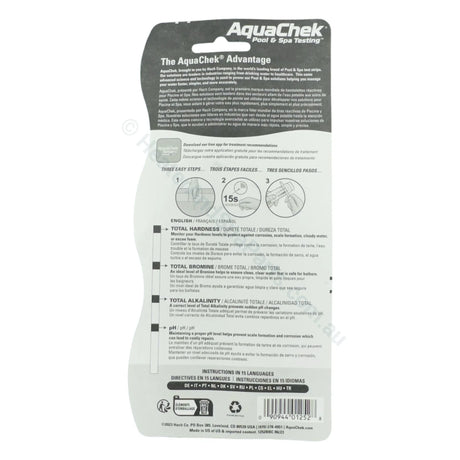 Aquachek Bromine 4 In 1 Test Strips - Ph Total Alkalinity Hardness Chemicals