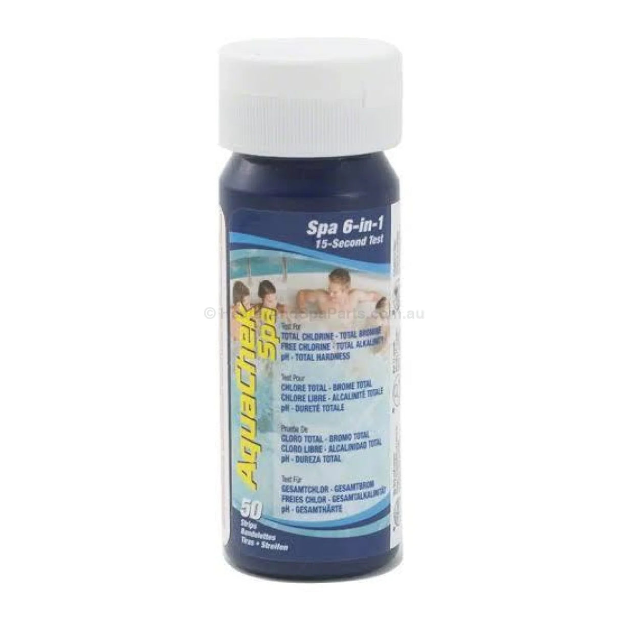 Aquachek Spa 6 in 1 Test Strips - for Spas & Pools - Bromine / Chlorine / pH / TA / TH - Heater and Spa Parts